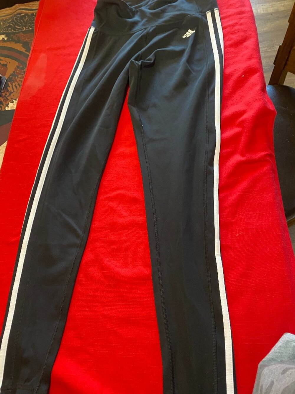 adidas Kids Black Climalite Athletic Training Pants Size M